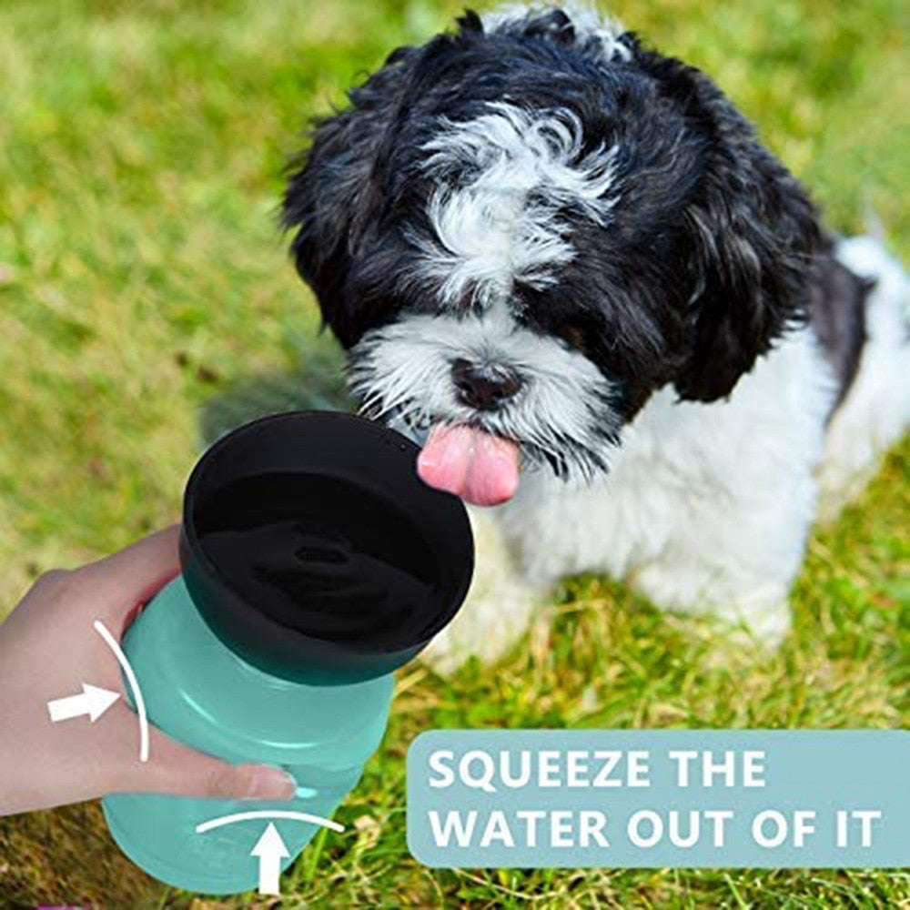 Portable Dog Water Bottle Foldable Pet Feeder Bowl