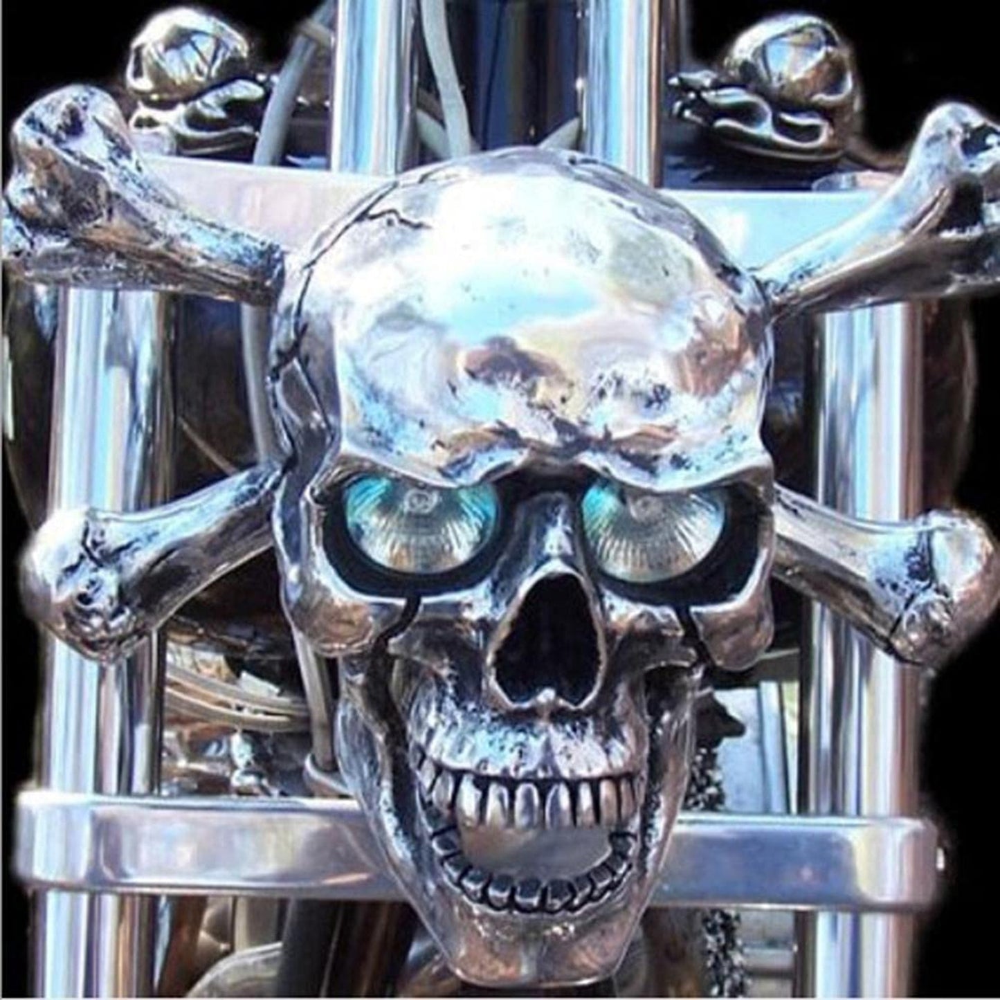 Motorcycle Skull Headlight At The Real HeadLight