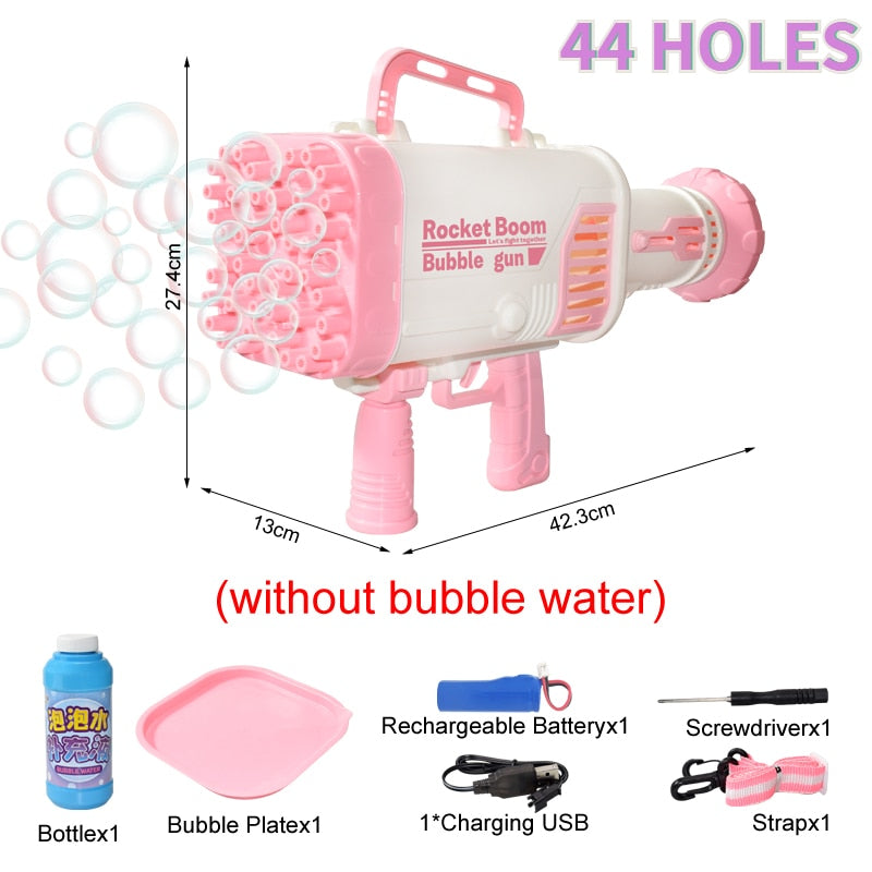 Holes Kid Outdoor Gatling Bubble Gun Toy Electric