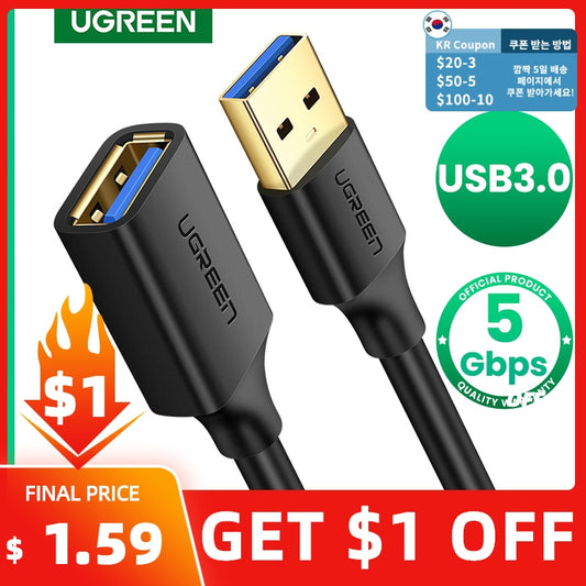 Extension Cable USB 3.0 Cable for Smart Laptop PC