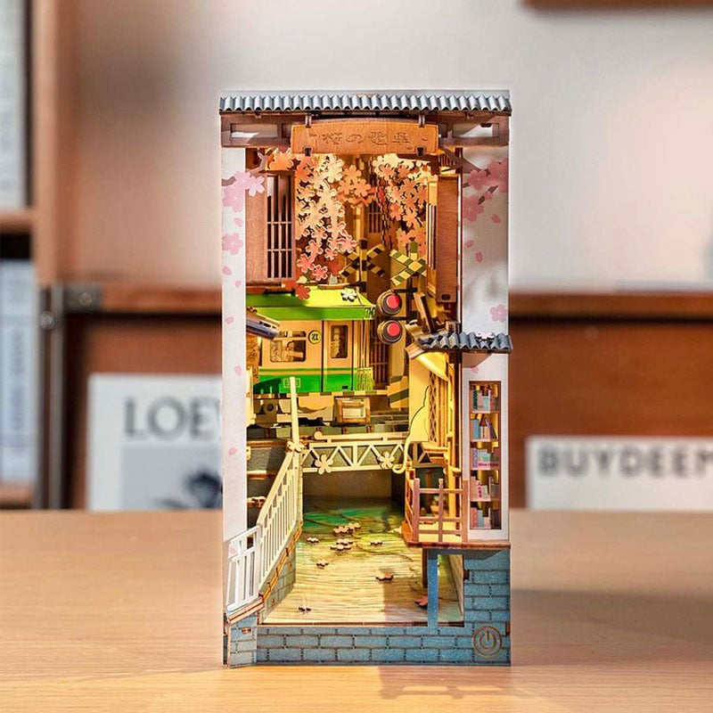 Books Series Wooden Miniature House with Furniture