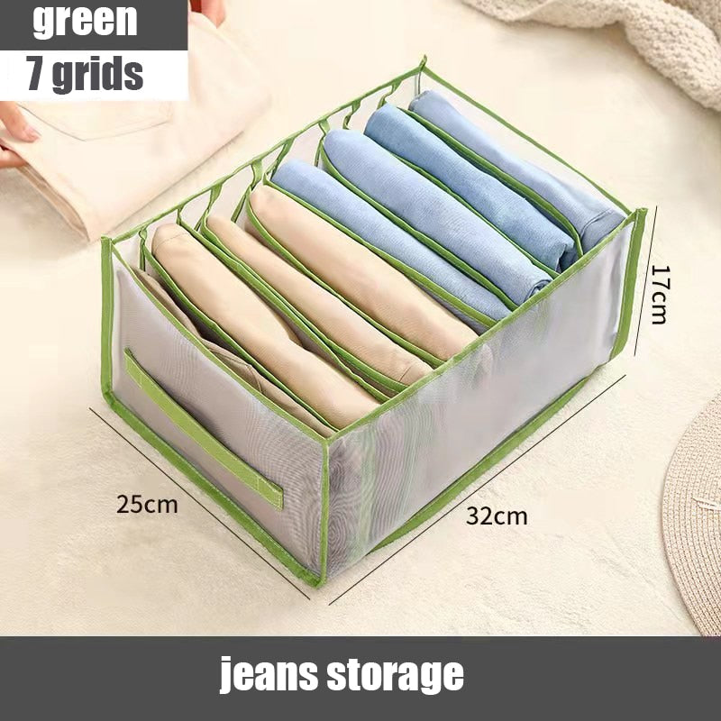 Wardrobe organizer Jeans storage boxes Closet