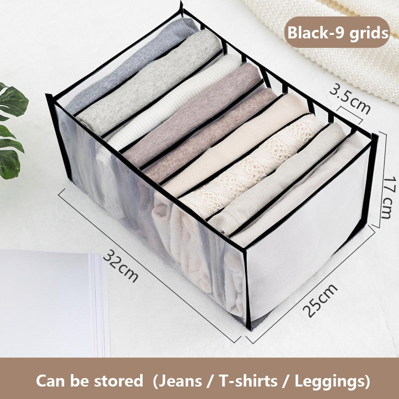 Wardrobe organizer Jeans storage boxes Closet