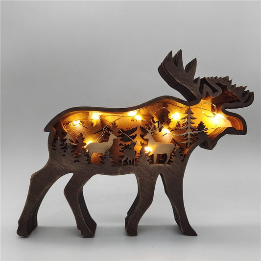 Christmas LED Elk Bear Ornament Santa Snowman