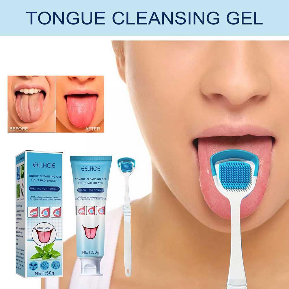 50g EELHOE Tongue Cleansing Gel Silicone Tongue