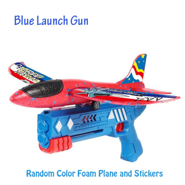 Catapult Airplane Gun Toy Children Outdoor