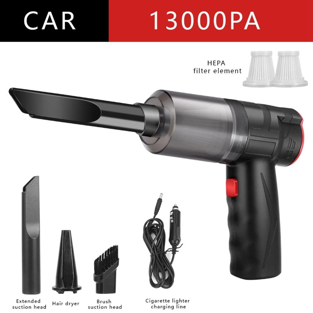 Wireless Car Vacuum Cleaner Blowable Cordless