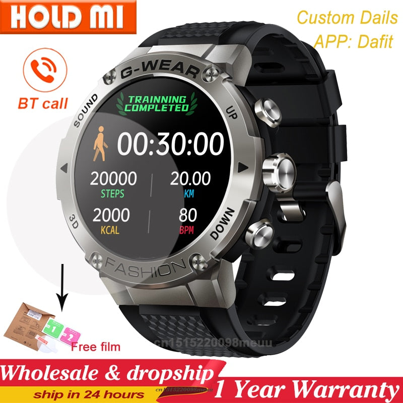 Sports Smart Watch Men BT Phone Call Customize