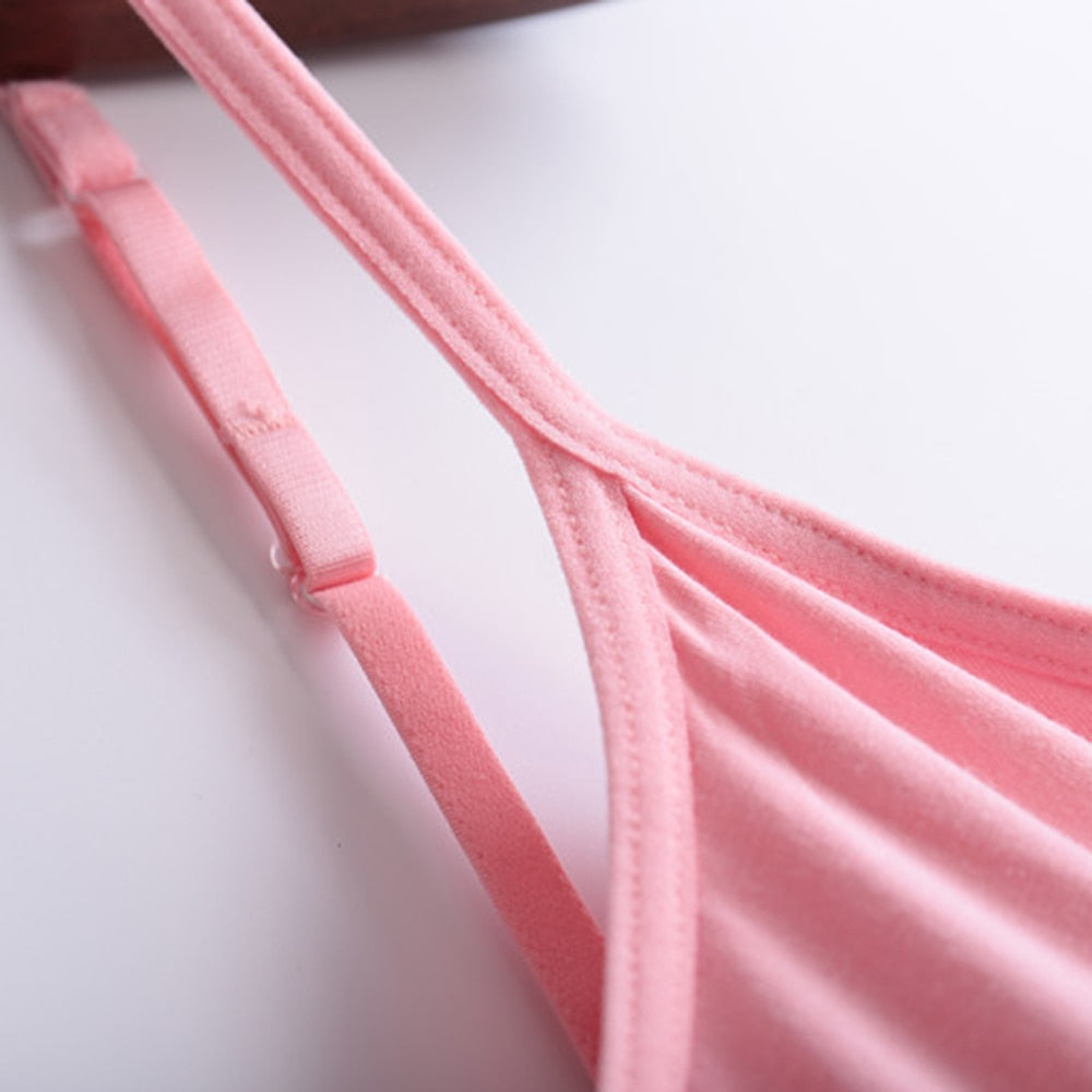 Camisole Tops with Built in Bra Neck Vest Padded