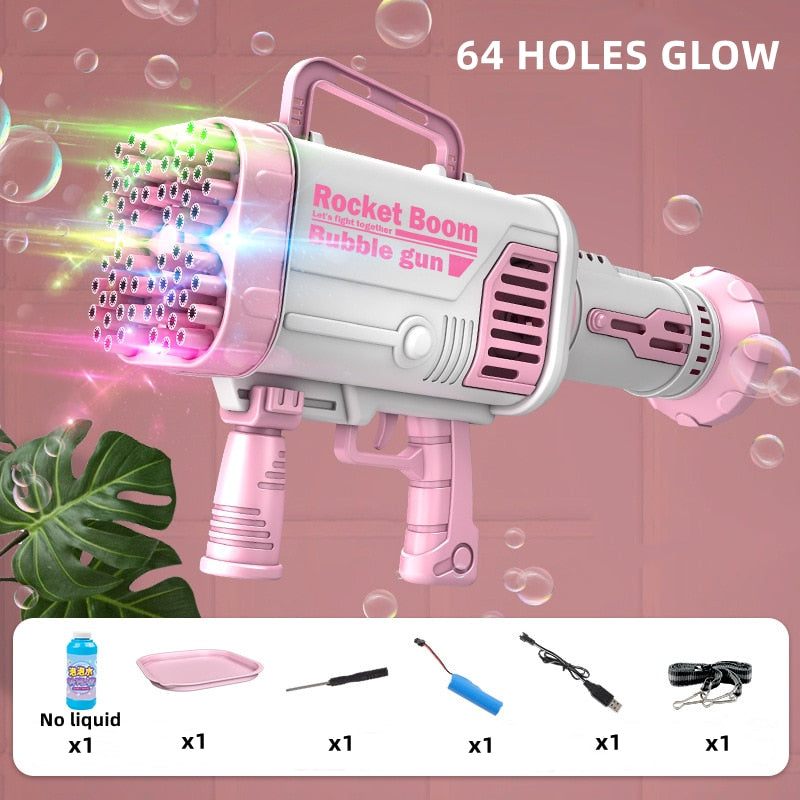 Holes Kid Outdoor Gatling Bubble Gun Toy Electric