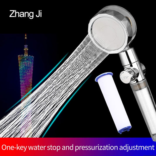Propeller Driven Handheld Shower Head High Pressure