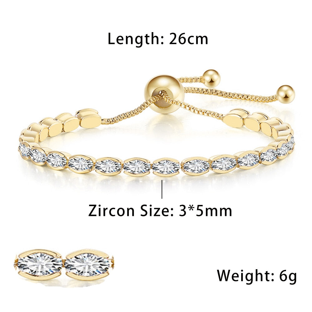 Oval Diamond Tennis Bracelets for Women