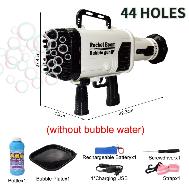 Holes Kid Outdoor Gatling Bubble Gun Toy Electric