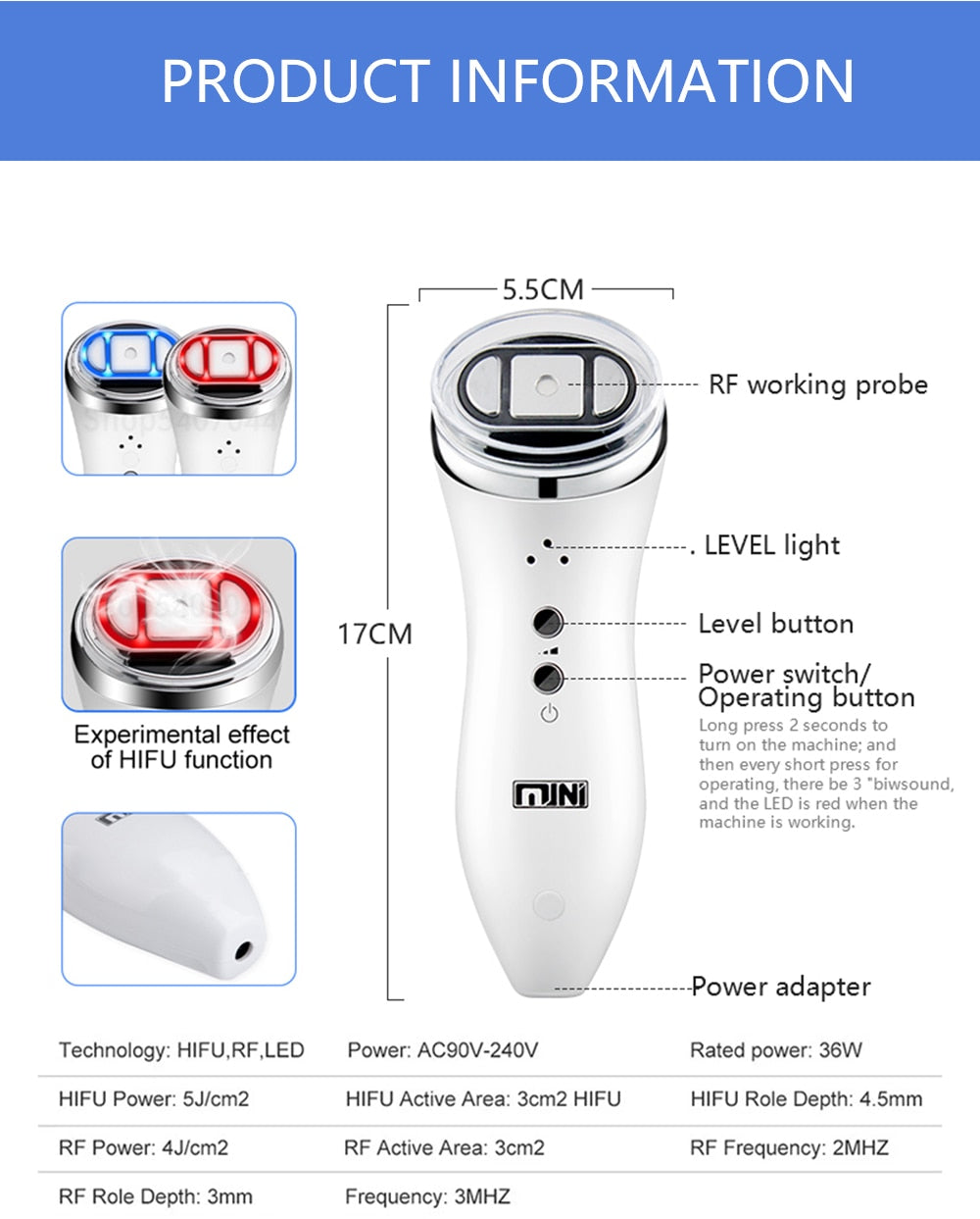 Ultrasonic machine EMS micro current facial