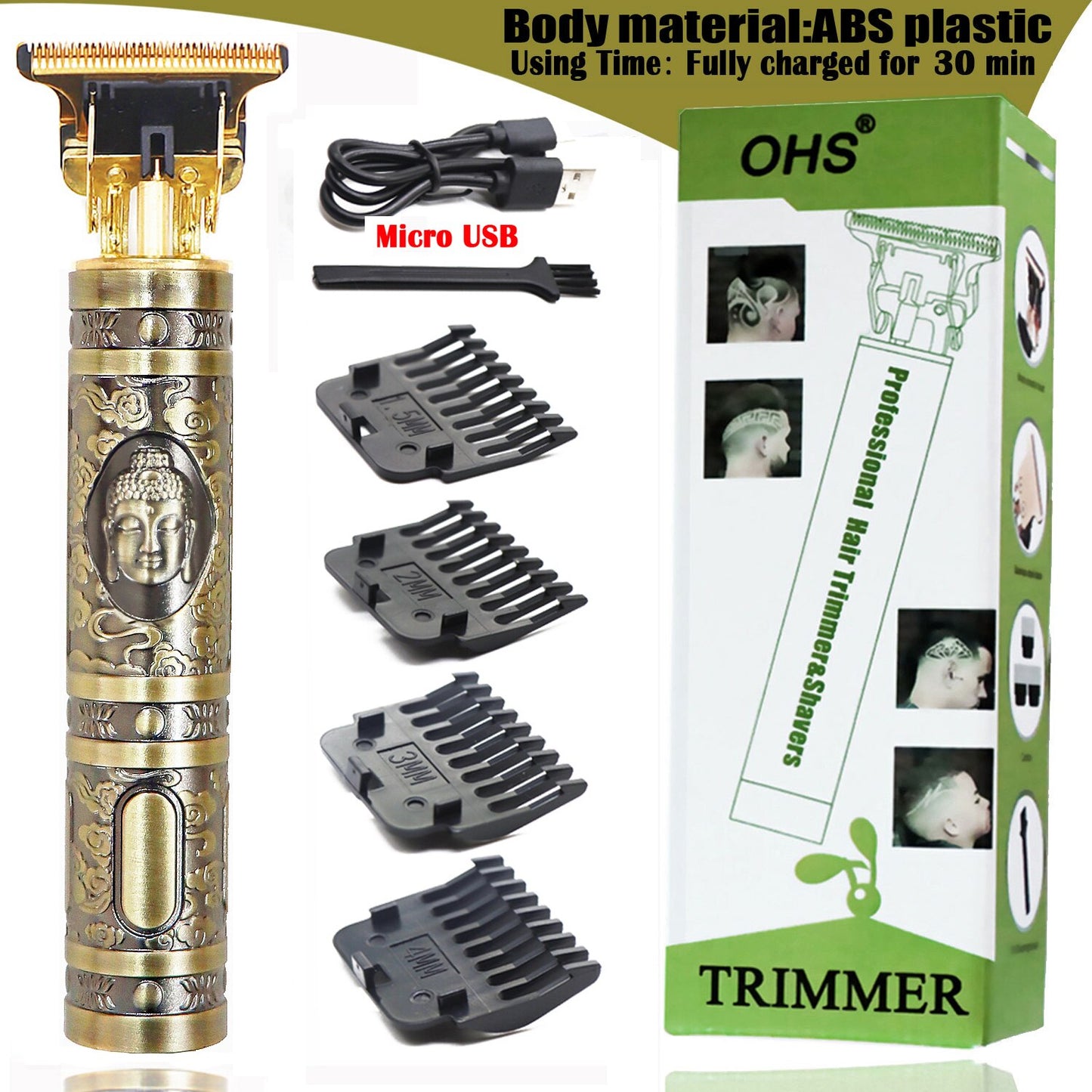 USB T9 Hair Clipper Professional Electric hair trimmer