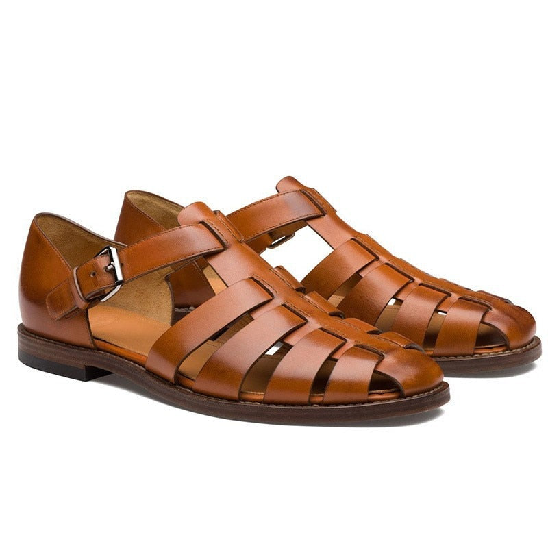 Sandals Leather Dress Shoes Outdoor Soft Pointed Classic Light Sandals