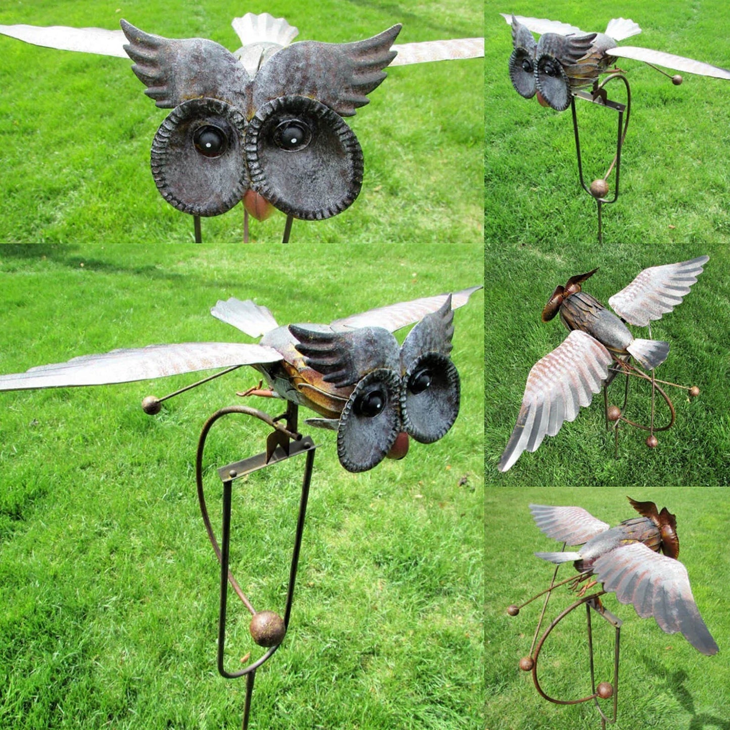 Garden Decoration Wing Flapping Owl Flying Bird