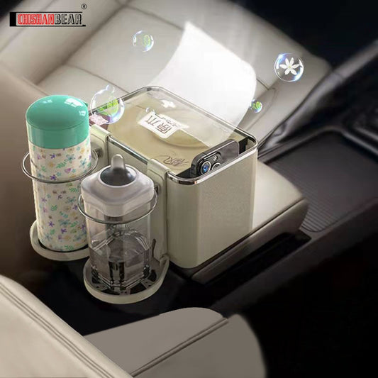 Car tissue box inner cup holder