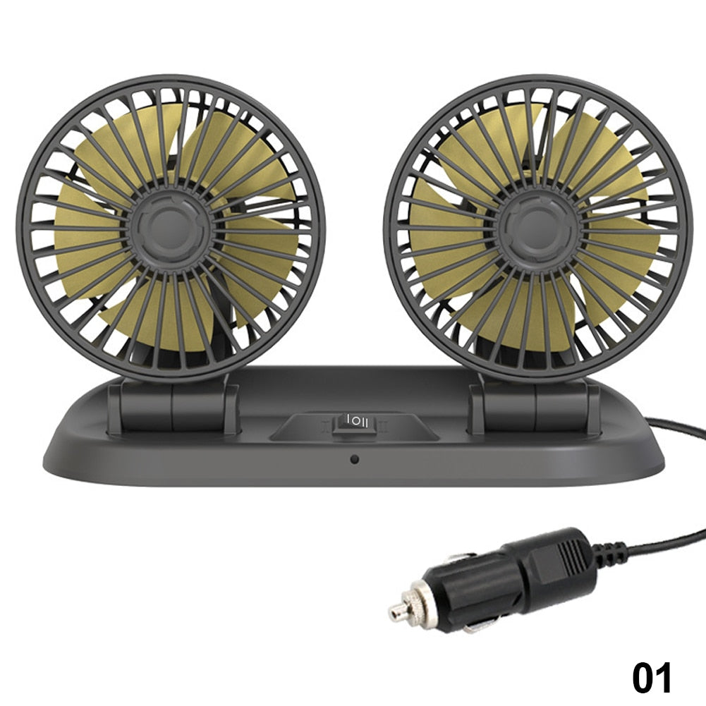 USB Car Fan Summer Cooling Adjustable