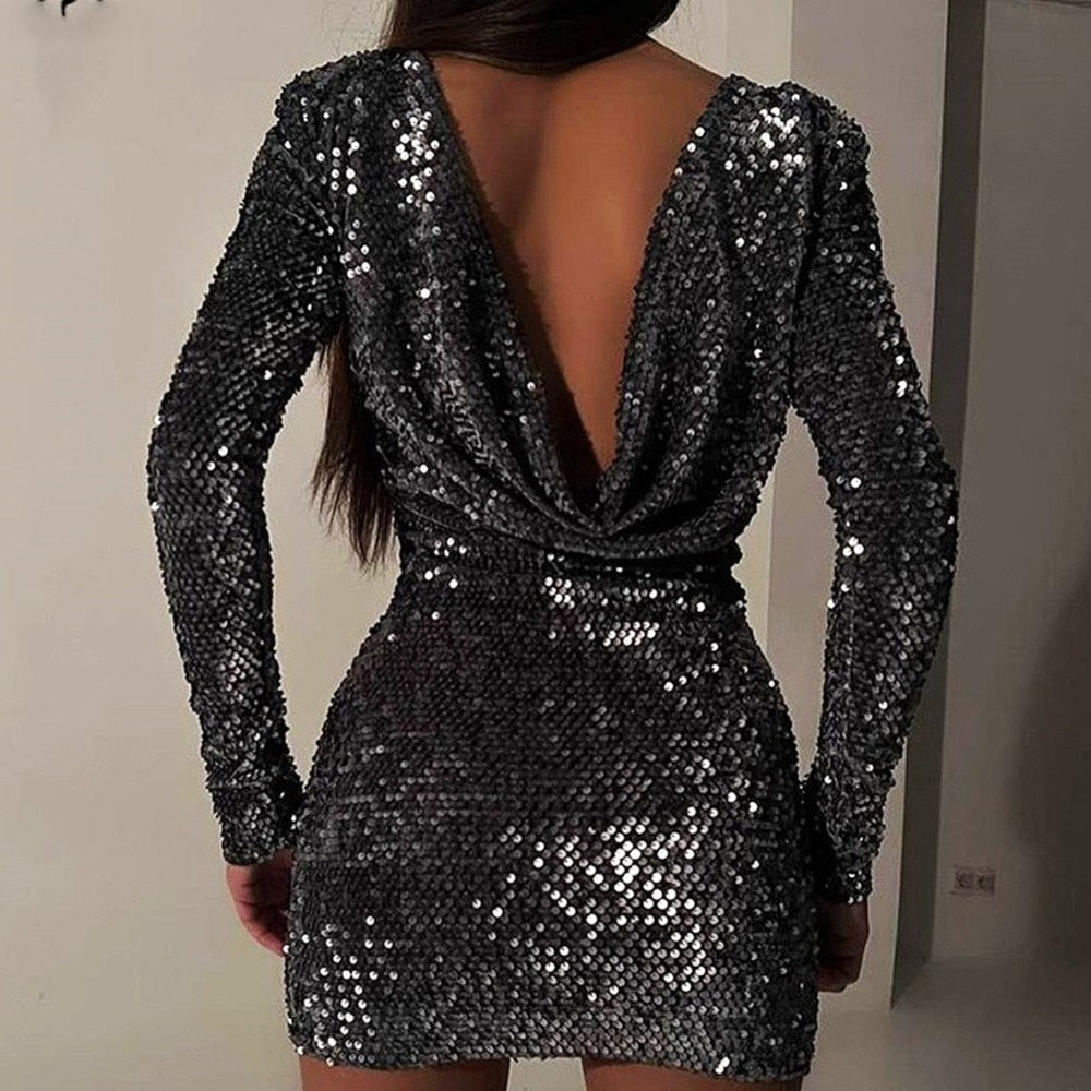 Women Fashion Solid Backless Waist Bodycon