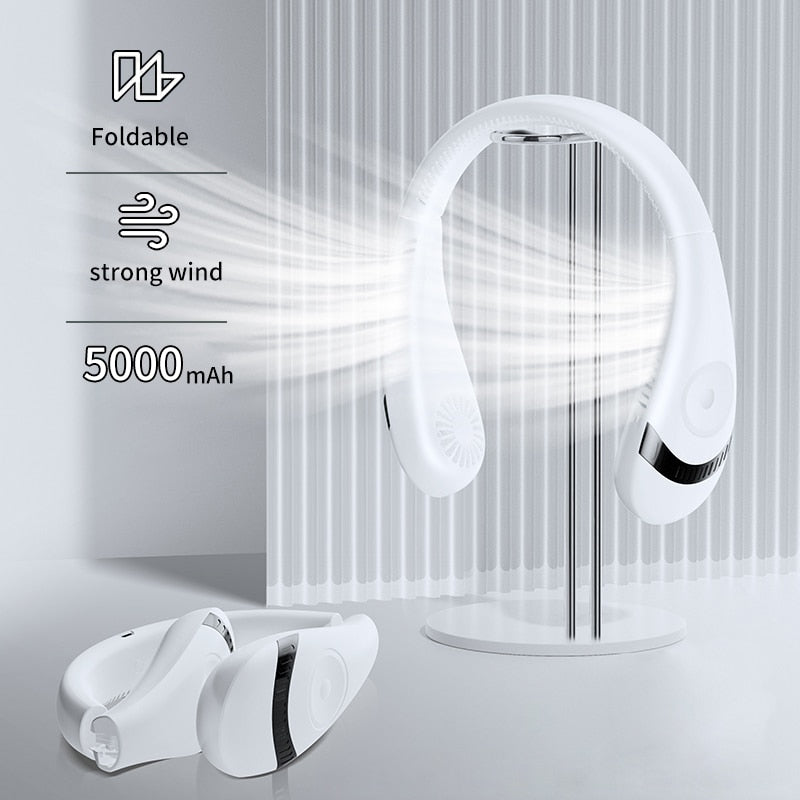 Hanging Neck Fan Portable Folding Bladeless