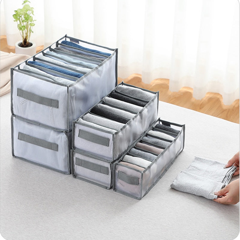 Wardrobe organizer Jeans storage boxes Closet