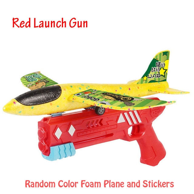 Catapult Airplane Gun Toy Children Outdoor