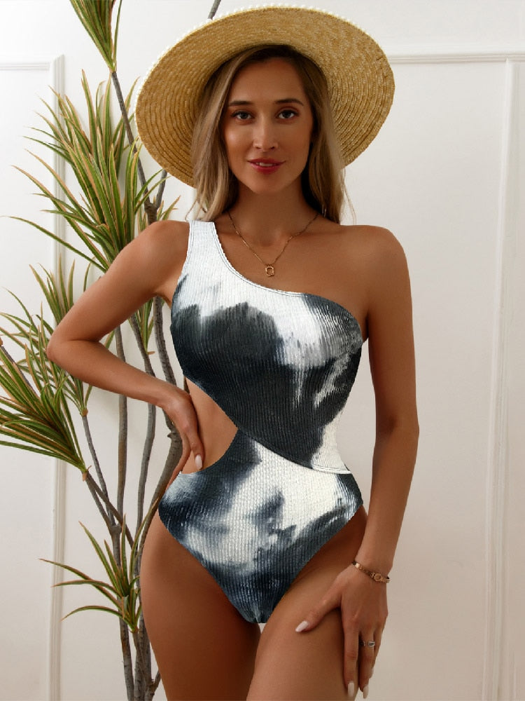 Sexy One Shoulder Swimsuits Female