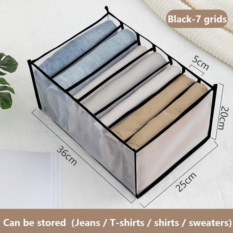 Wardrobe organizer Jeans storage boxes Closet