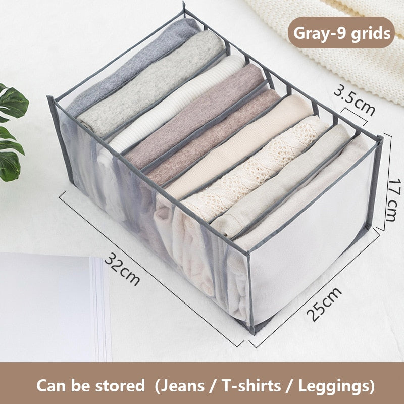 Wardrobe organizer Jeans storage boxes Closet