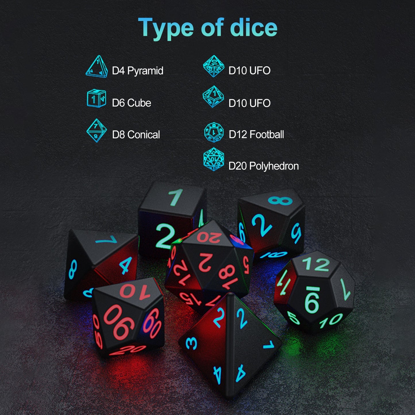 Electronic Dice USB Rechargeable Luminous