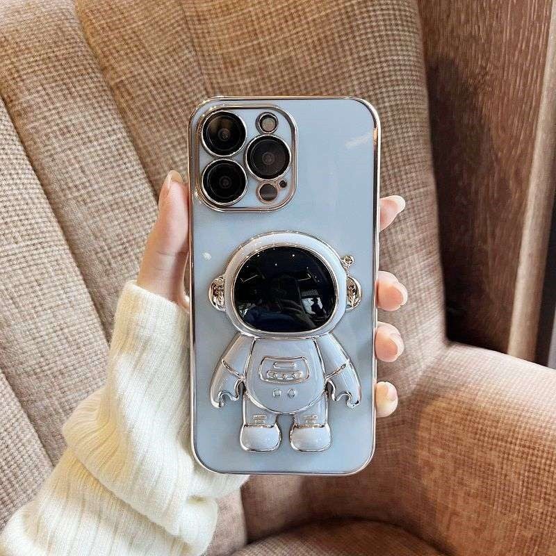 Electroplated astronaut folding stand case