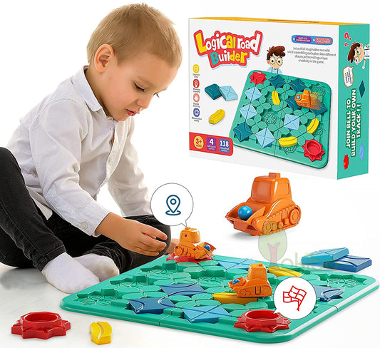 Logic Board Game for Kids Marble Run Blocks