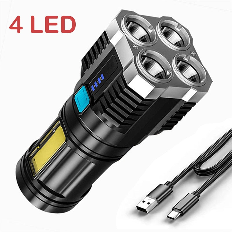 5 LED Ultra Powerful Led Flashlight Rechargeable