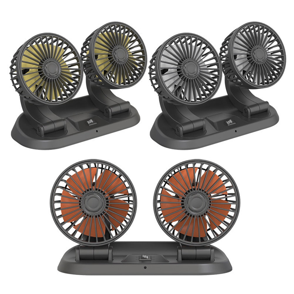 USB Car Fan Summer Cooling Adjustable