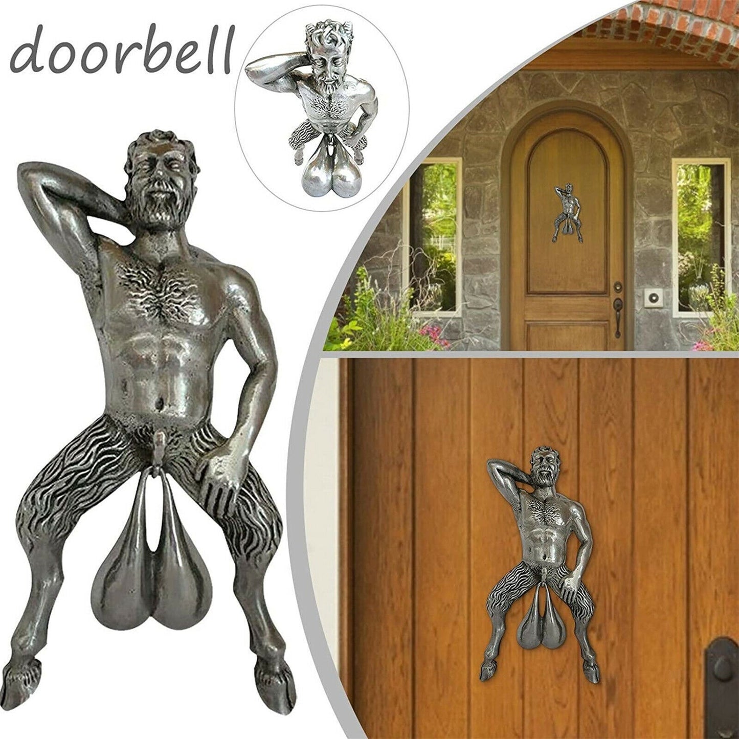 Manly Balls Door Knocker Ornament Home Decor