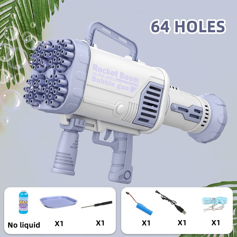 Holes Kid Outdoor Gatling Bubble Gun Toy Electric