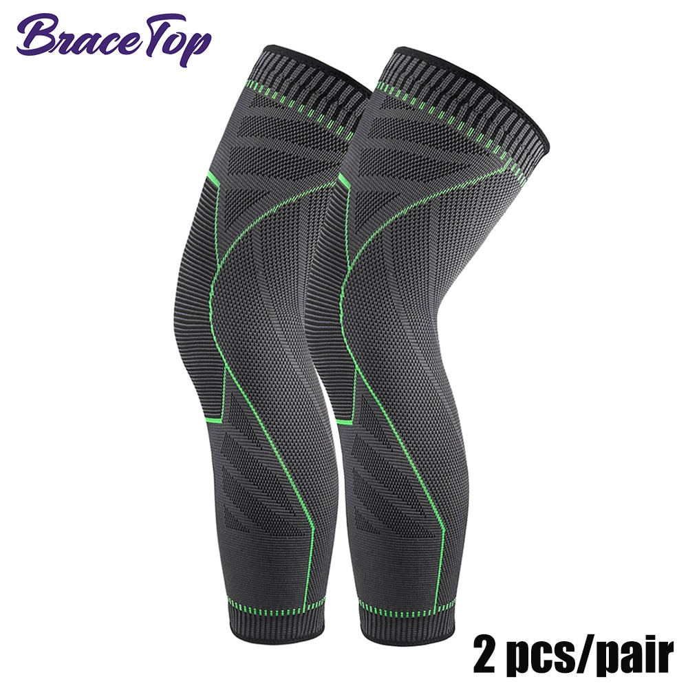 BraceTop Sports Full Leg Compression Sleeves Knee