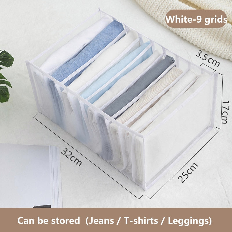 Wardrobe organizer Jeans storage boxes Closet