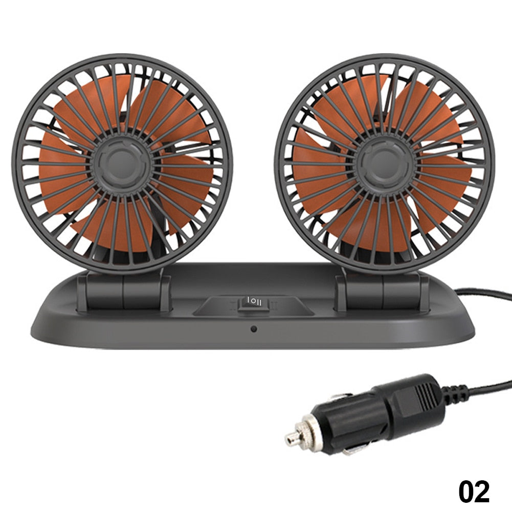 USB Car Fan Summer Cooling Adjustable