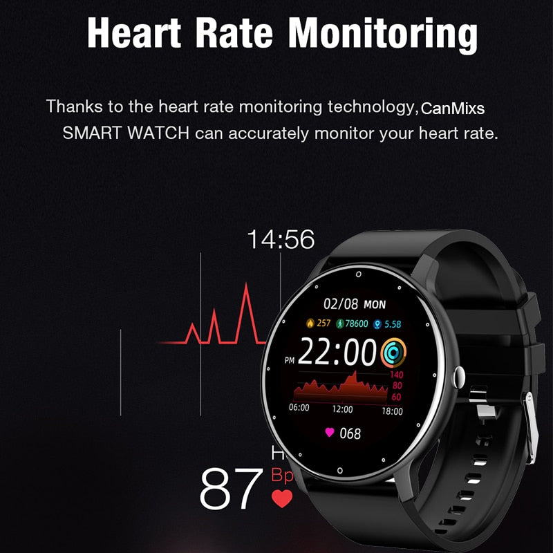 CanMixs 2022 New Smart Watch Women Men Lady Sport Fitness Smartwatch Sleep Heart Rate Monitor Waterproof Watches For IOS Android