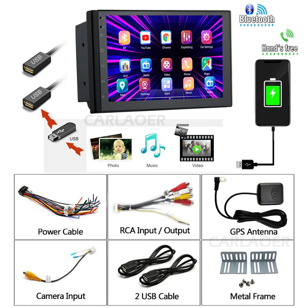 Android 9.0 2 Din Car radio Multimedia Video Player