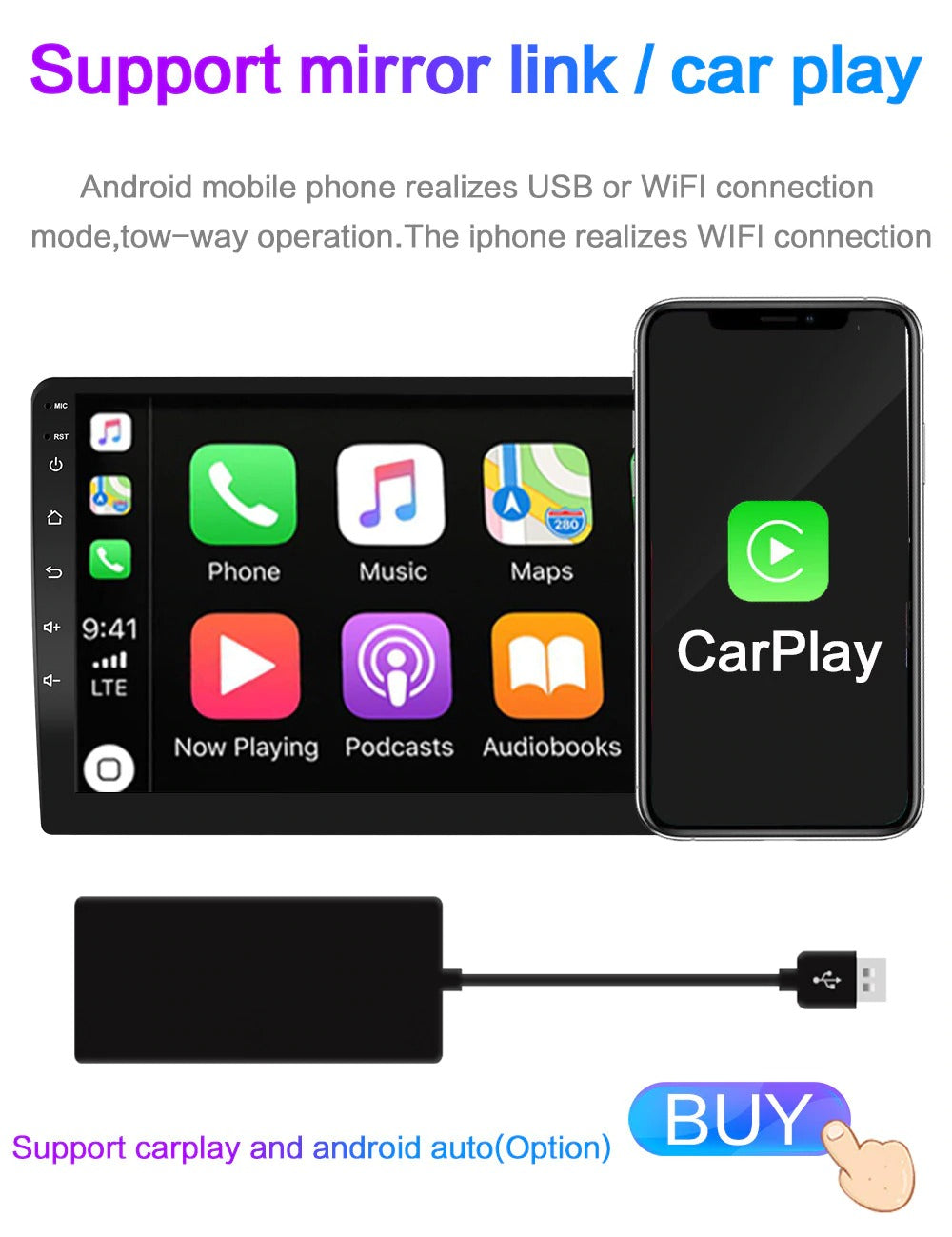 Android 9.0 2 Din Car radio Multimedia Video Player