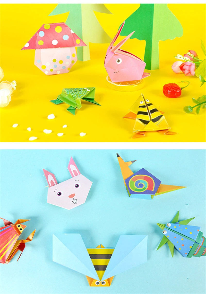 Baby Toys 3D 54Pages Origami Cartoon Animal Book