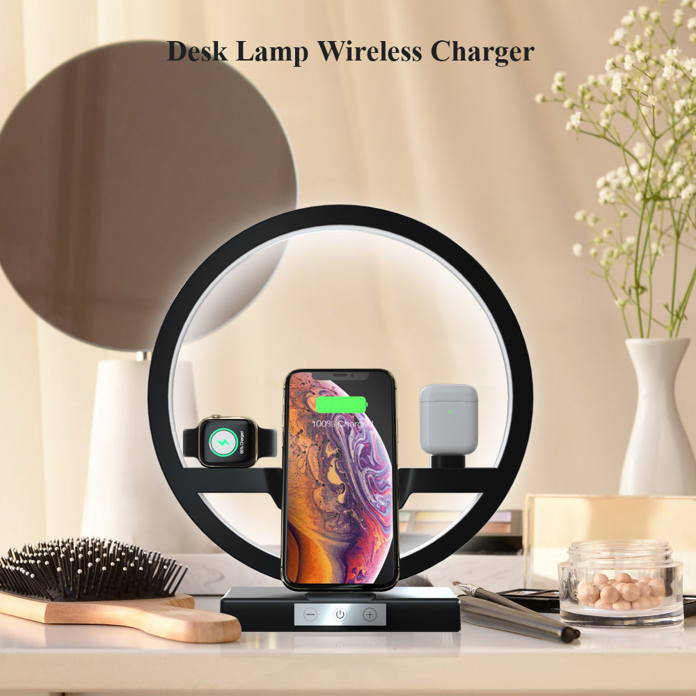 Wireless Charger Stand Table Lamp Touch Switch 10W Charger