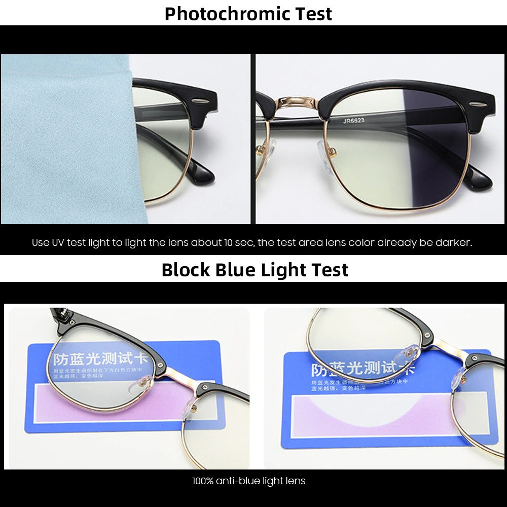 Classic Phochromic Lens Blocking Blue Light Glasses