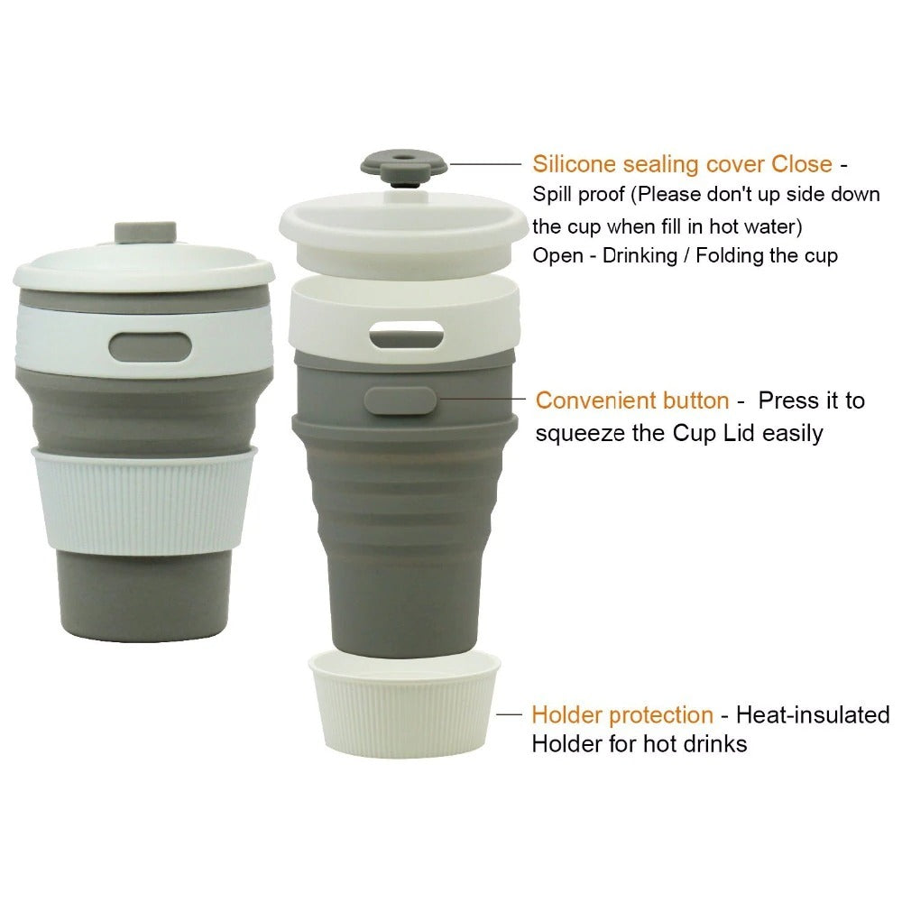 Coffee Mugs Travel Collapsible Silicone Cup Folding Water Cups