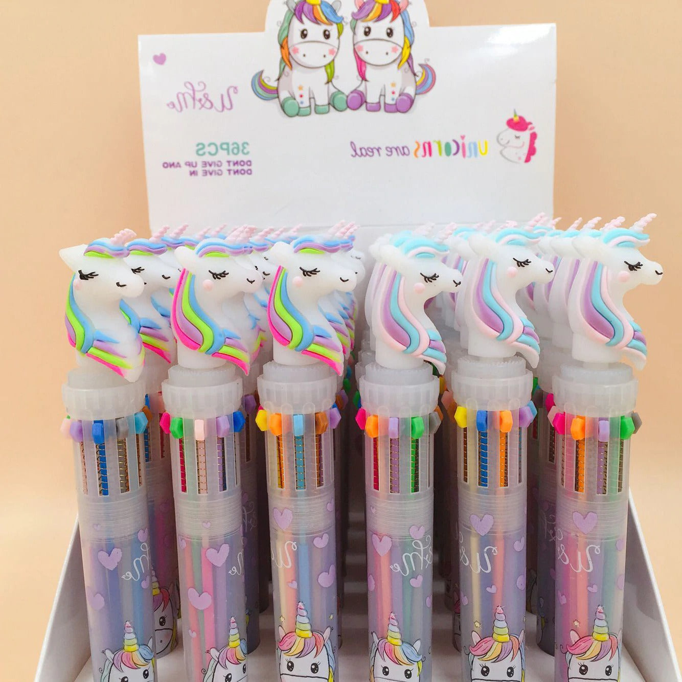 Cute Unicorn Power 10 Colors Chunky Ballpoint Pen