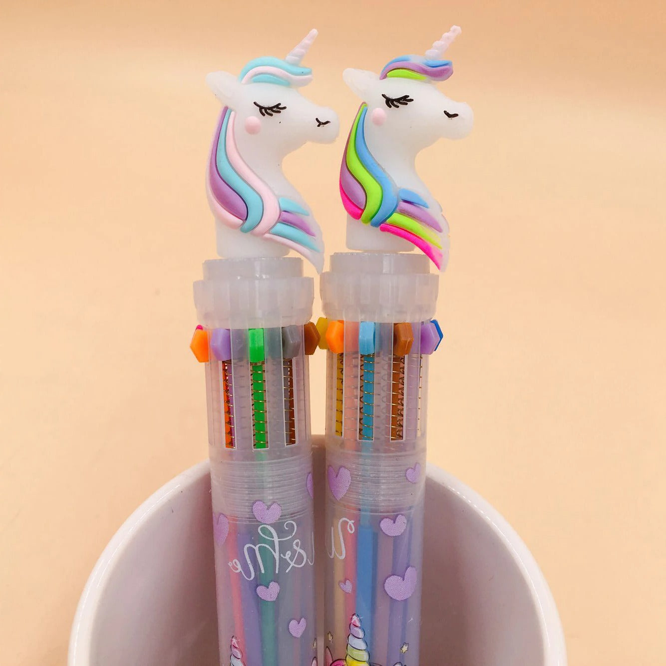 Cute Unicorn Power 10 Colors Chunky Ballpoint Pen