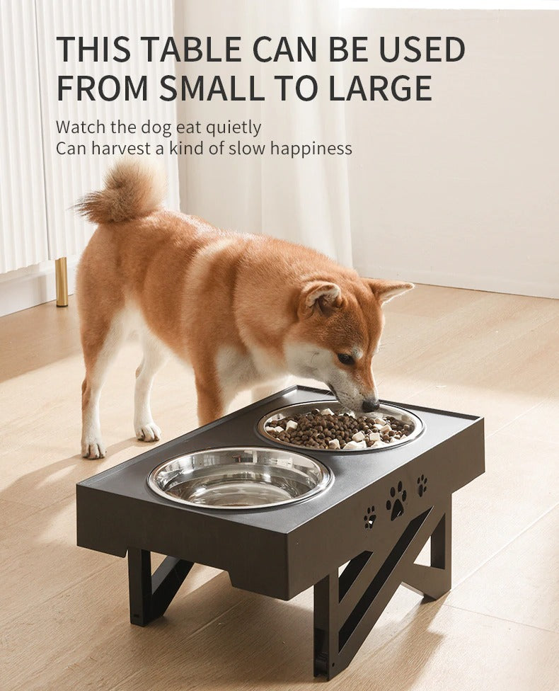 Elevated Adjustable Dog Bowl Stainless Steel Large Food Water Bowls